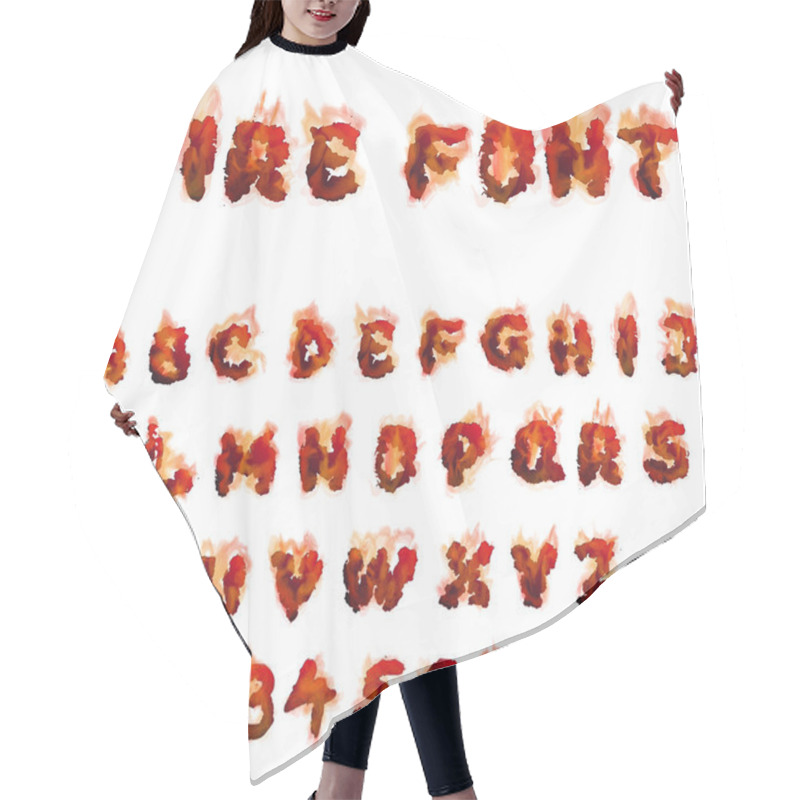 Personality  English  Burning Alphabet Hair Cutting Cape