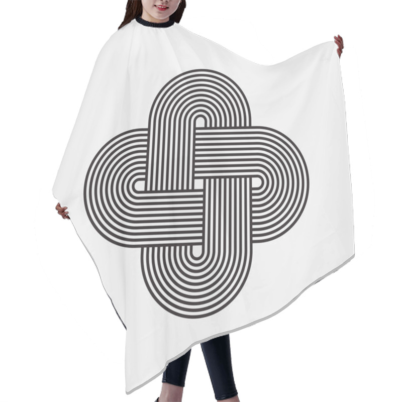 Personality  Twisted Lines, Vector Element, Intertwined Pattern, Isolated Object Hair Cutting Cape