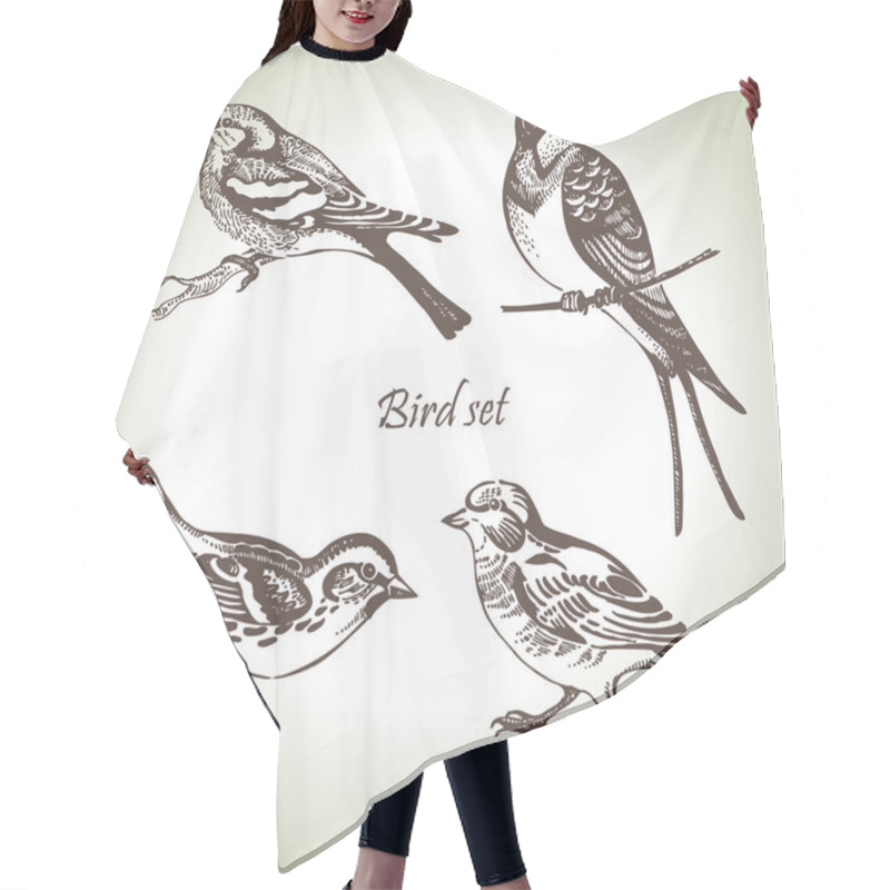 Personality  Bird Set Hair Cutting Cape