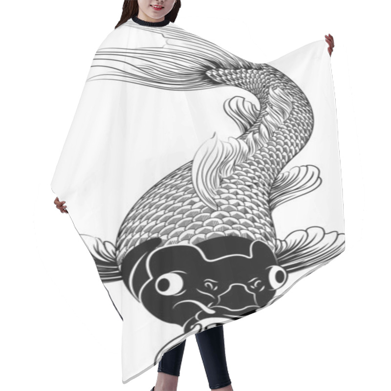 Personality  Kohaku Koi Carp Fish Illustration Hair Cutting Cape