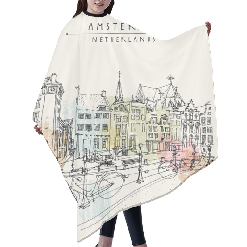 Personality  Amsterdam City Travel Card Hair Cutting Cape