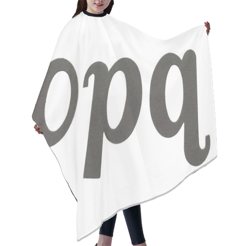 Personality  Paper Cut Out With Letters Opq Hair Cutting Cape