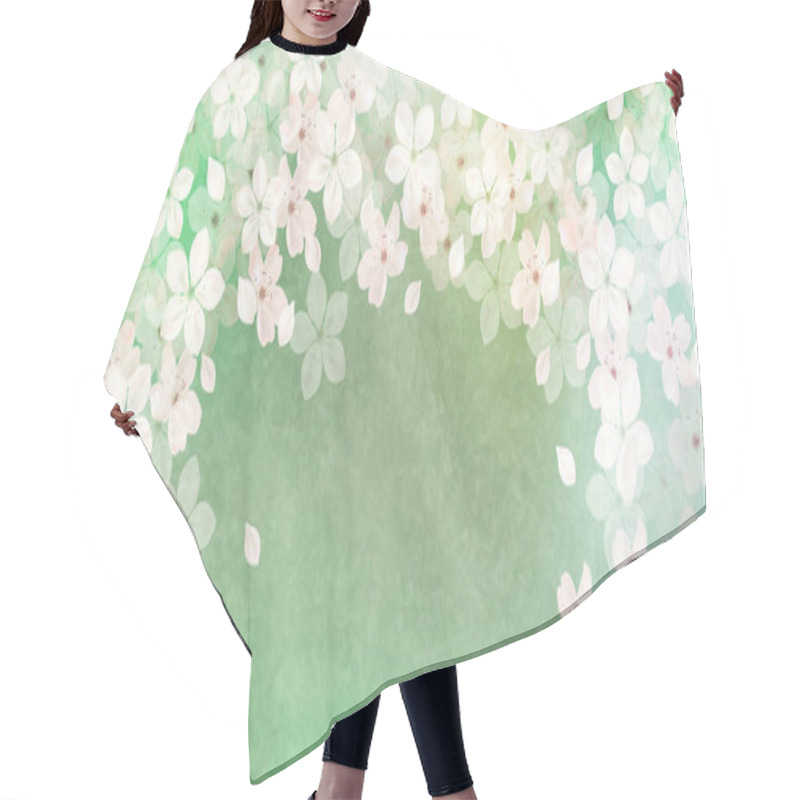 Personality  Cherry Tree Spring Flower Background Hair Cutting Cape