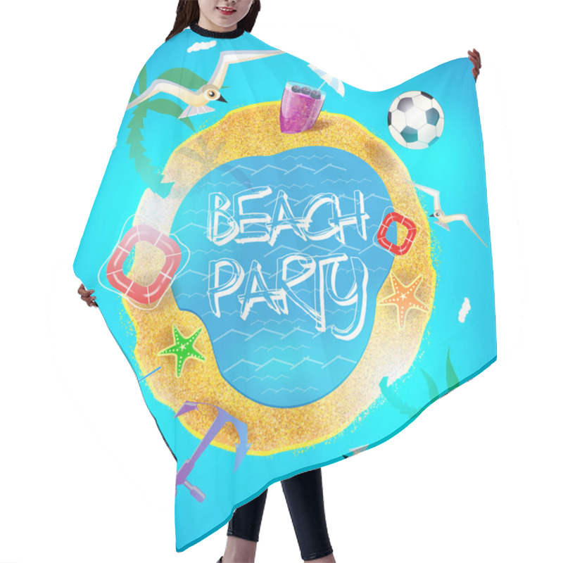 Personality  Summer  Banner Vector Illustration   Hair Cutting Cape