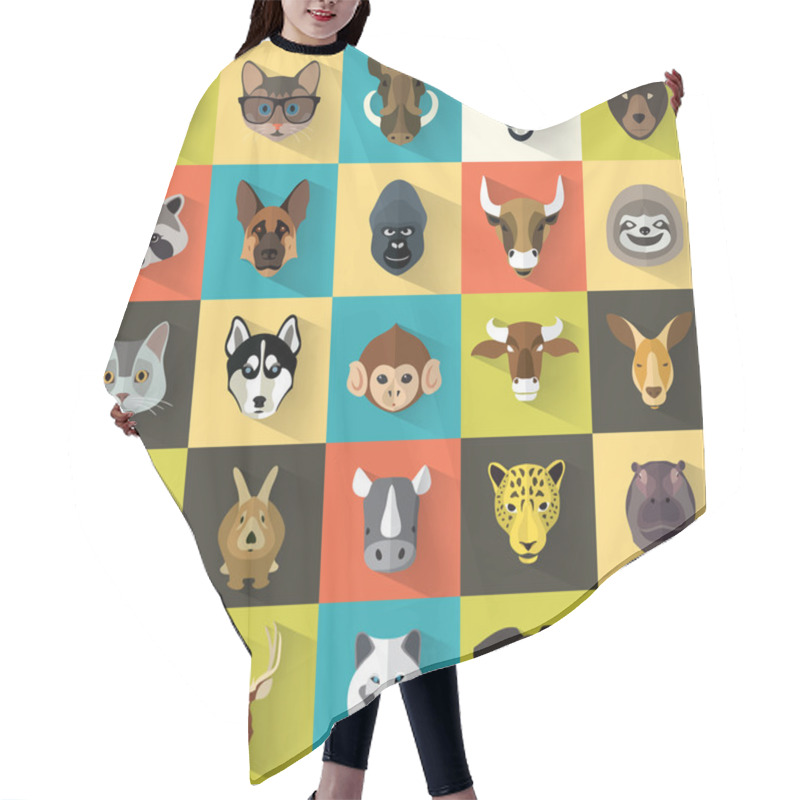 Personality  Animals Portrait Set Hair Cutting Cape