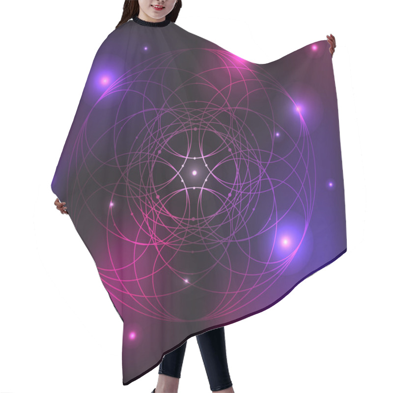 Personality  Acred Geometry Abstract Background Hair Cutting Cape