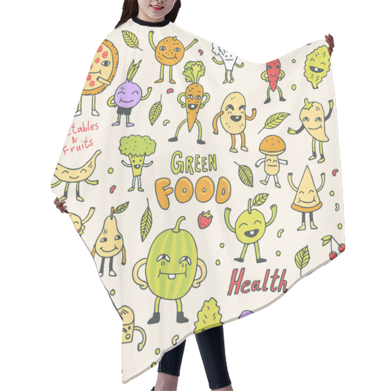 Personality  Healthy Green Vegetarian Food Hair Cutting Cape