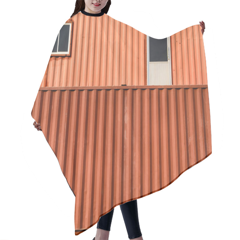 Personality  Surface Orange Stacked Container Warehouse Hair Cutting Cape