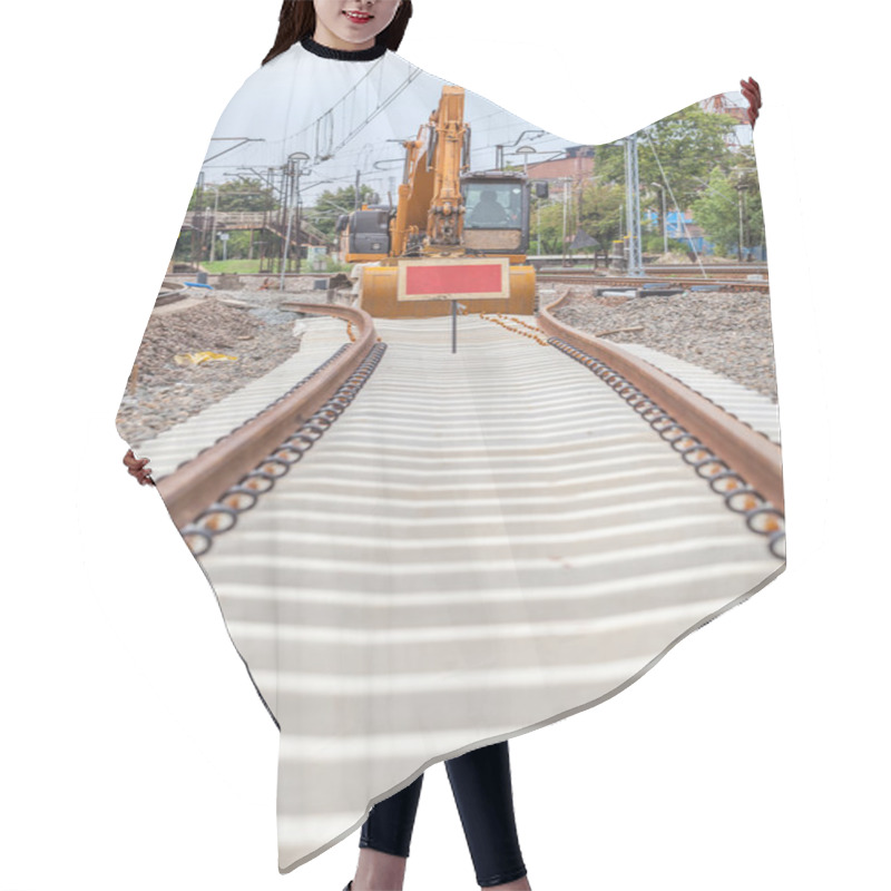 Personality  Construction Of A New Railway Line Hair Cutting Cape