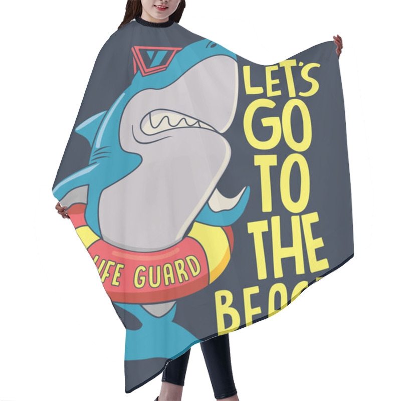 Personality  Shark Life Guard Hair Cutting Cape