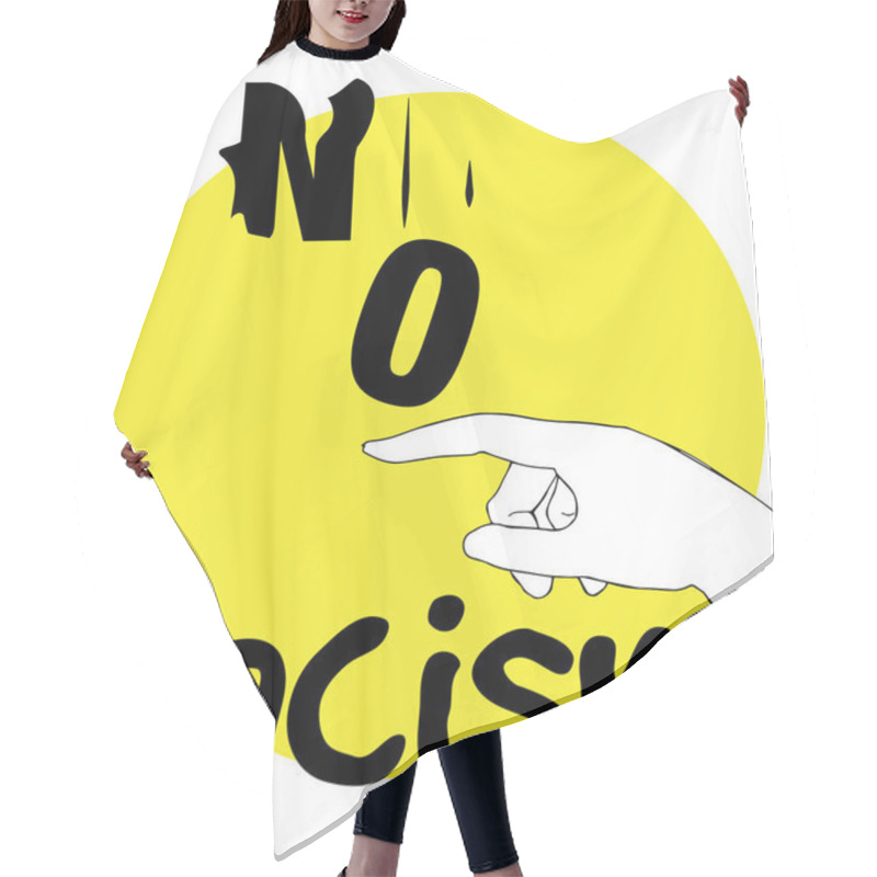 Personality  No Racism Concept Design Hair Cutting Cape