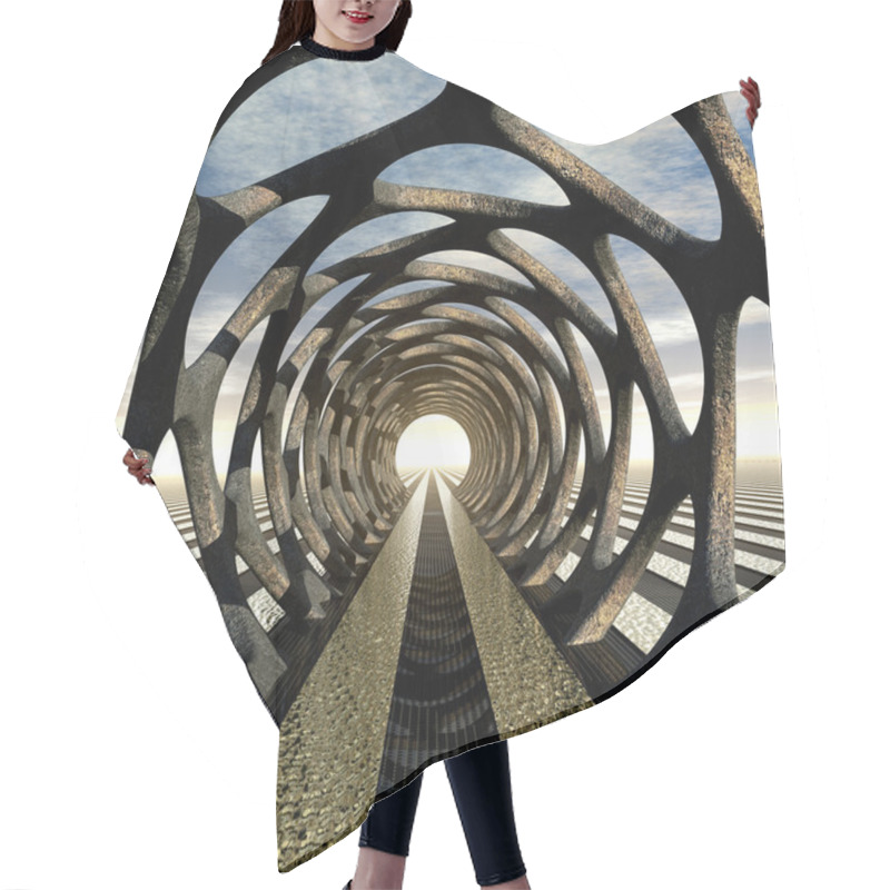 Personality  Tunnel Bronze Hair Cutting Cape