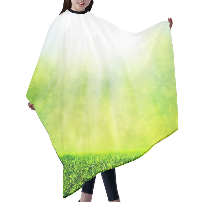 Personality  Green Spring Grass Hair Cutting Cape