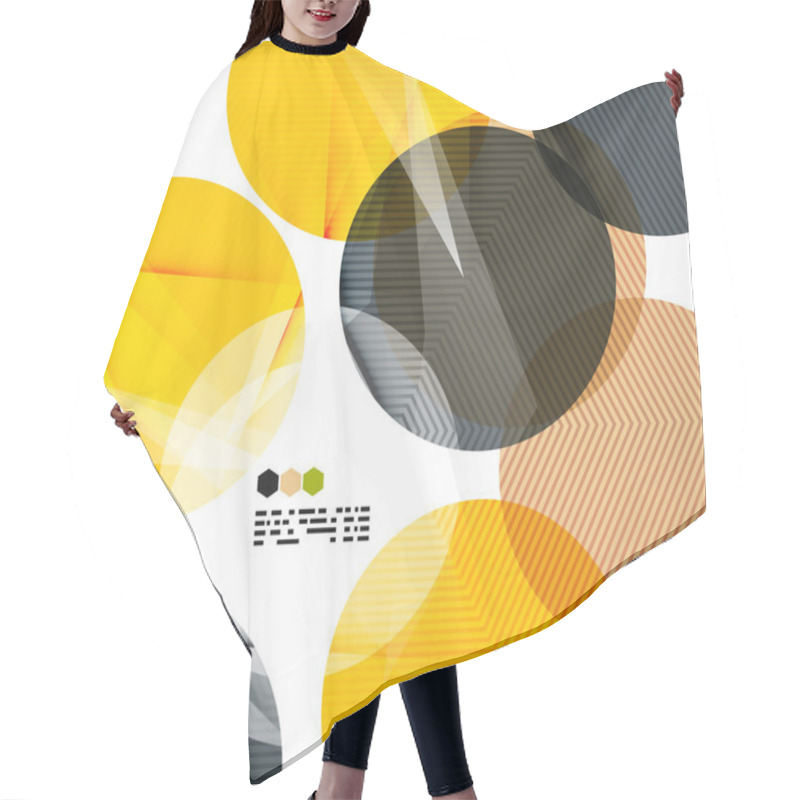 Personality  Bright Yellow Geometric Modern Design Template Hair Cutting Cape