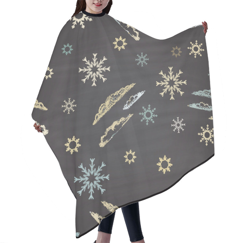 Personality  Clouds And Snowflakes Pattern Hair Cutting Cape