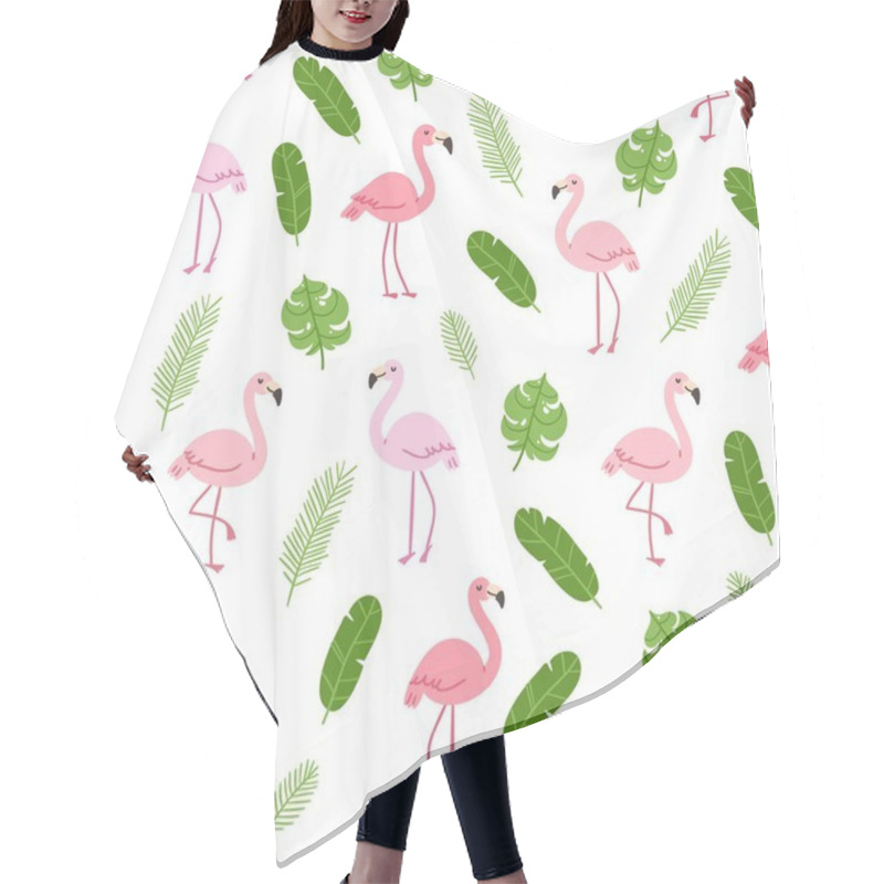 Personality  Tropical Pattern With Flamingo Hair Cutting Cape