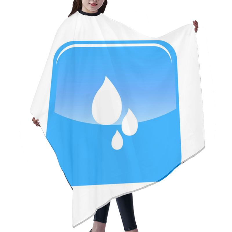 Personality   Water Droplets Icon  Hair Cutting Cape