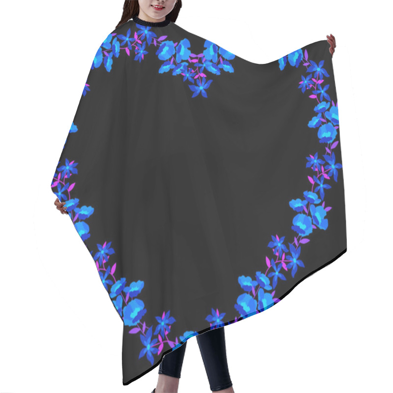 Personality  Minimalist Floral Heart Frame  Hair Cutting Cape