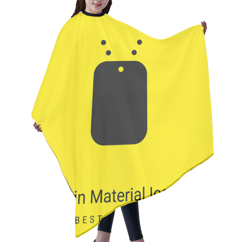 Personality  Badge Minimal Bright Yellow Material Icon Hair Cutting Cape