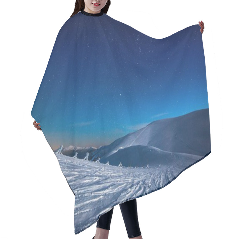 Personality  Stunning Views Of The Snowy Mountain Hair Cutting Cape