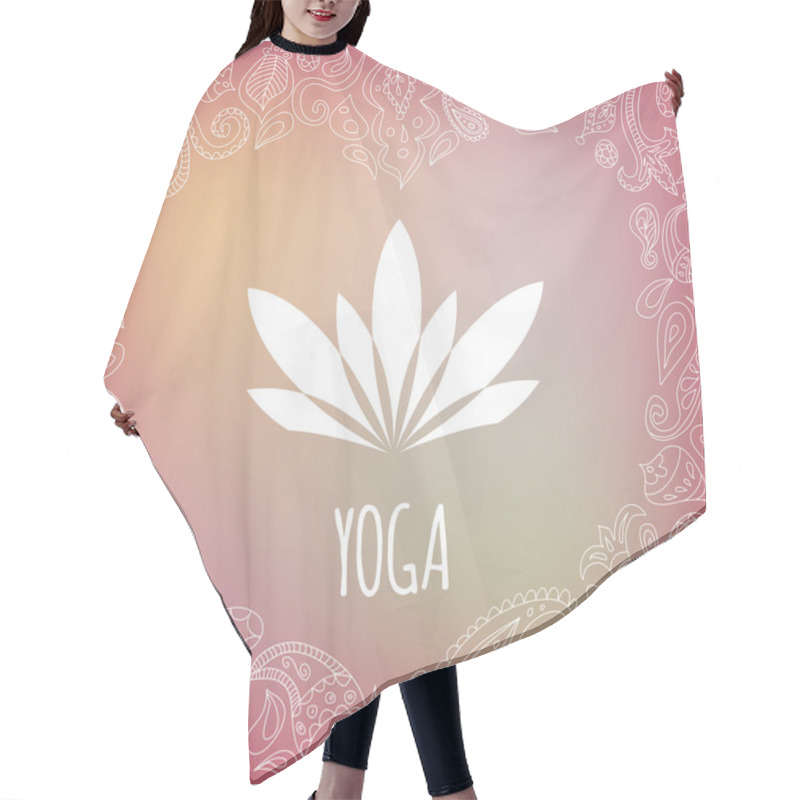 Personality  Yoga Logo Hair Cutting Cape