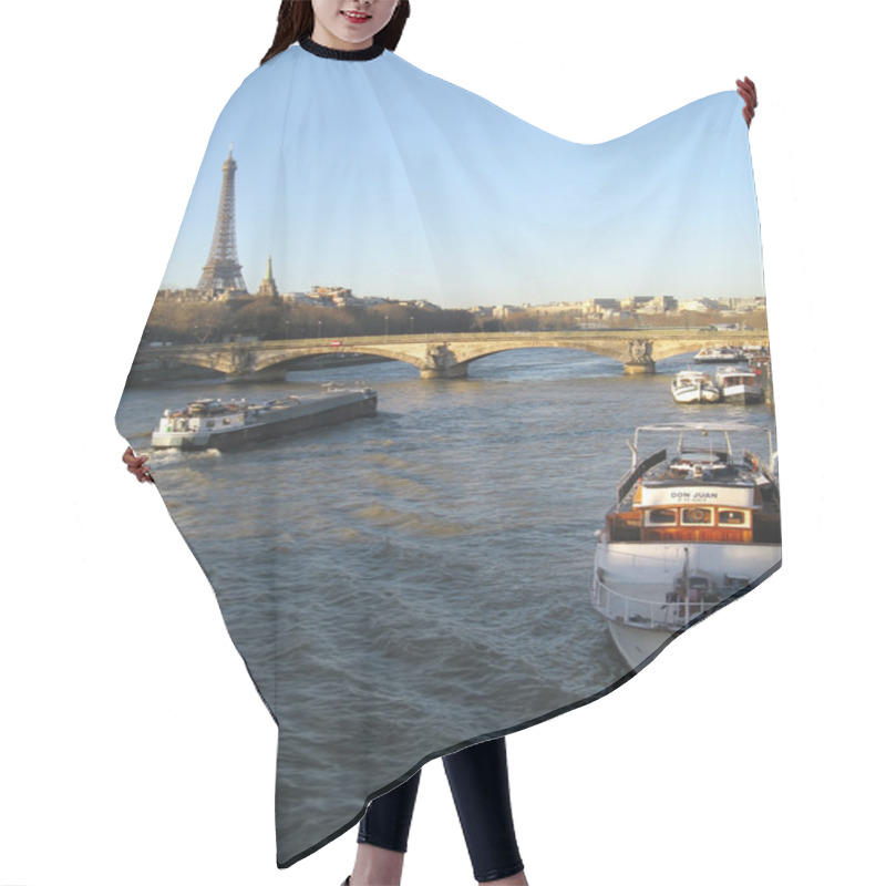 Personality  The River Seine In Paris Hair Cutting Cape