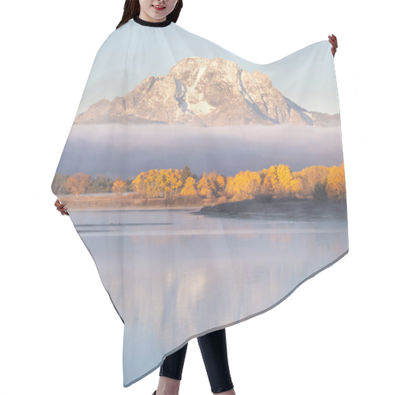 Personality  Sunrise At Oxbow Bend In Grand Teton National Park Hair Cutting Cape