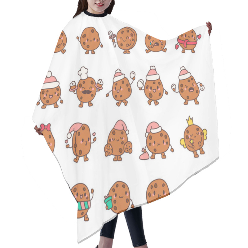 Personality  Christmas Cookie Characters Bundle For Winter Holiday Illustrations And Festive Cartoon Elements Hair Cutting Cape