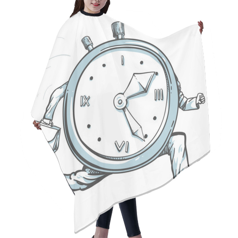 Personality  Clock Running Out Of Time Hair Cutting Cape