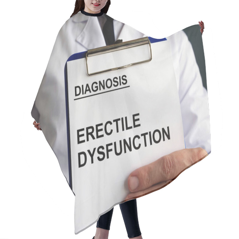 Personality  Medical Form With Erectile Dysfunction ED Diagnosis. Hair Cutting Cape