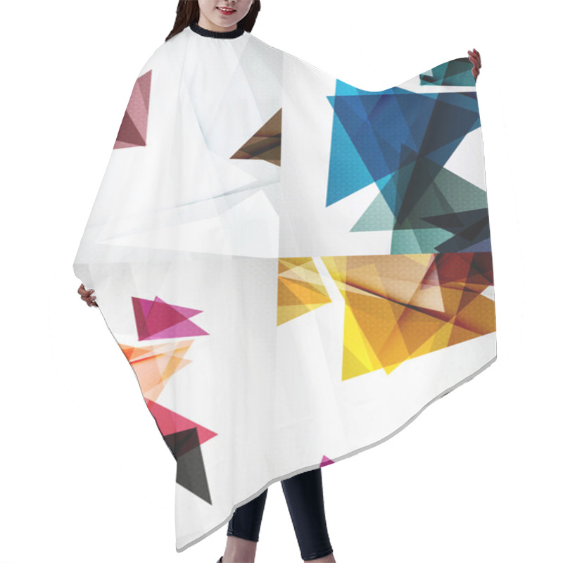 Personality  Set Of Angle And Straight Lines Hair Cutting Cape