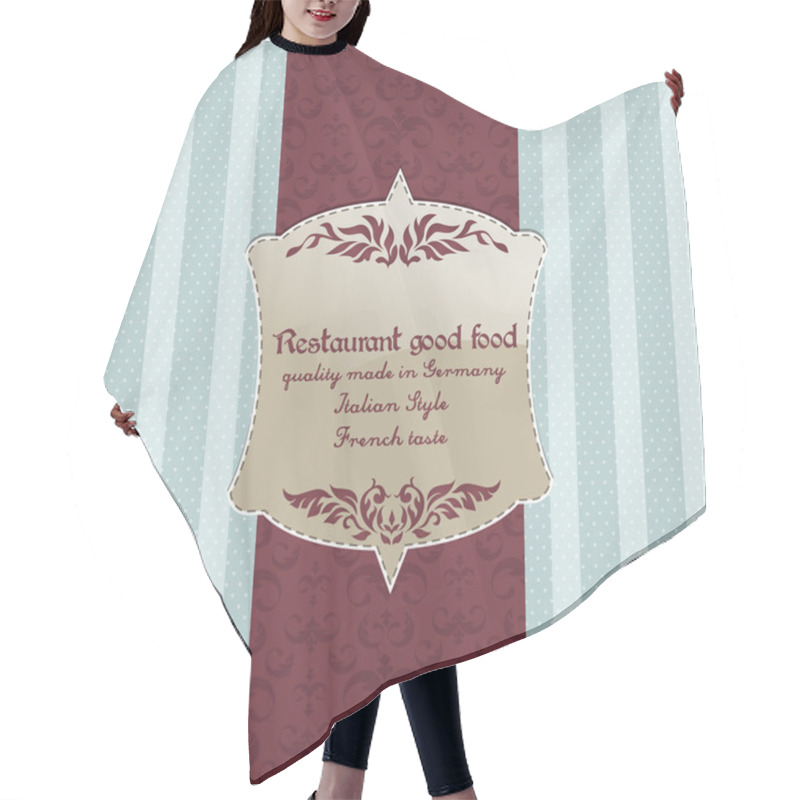 Personality  Restaurant Menu Design. Vector Hair Cutting Cape