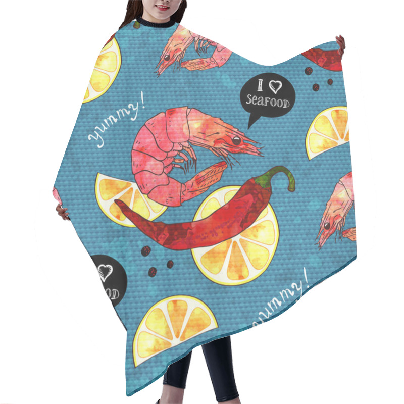 Personality  Seafood Background Hair Cutting Cape