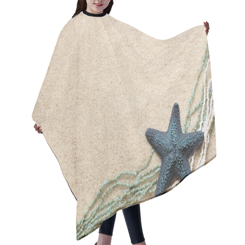 Personality  Background With Seafish And Beads Hair Cutting Cape