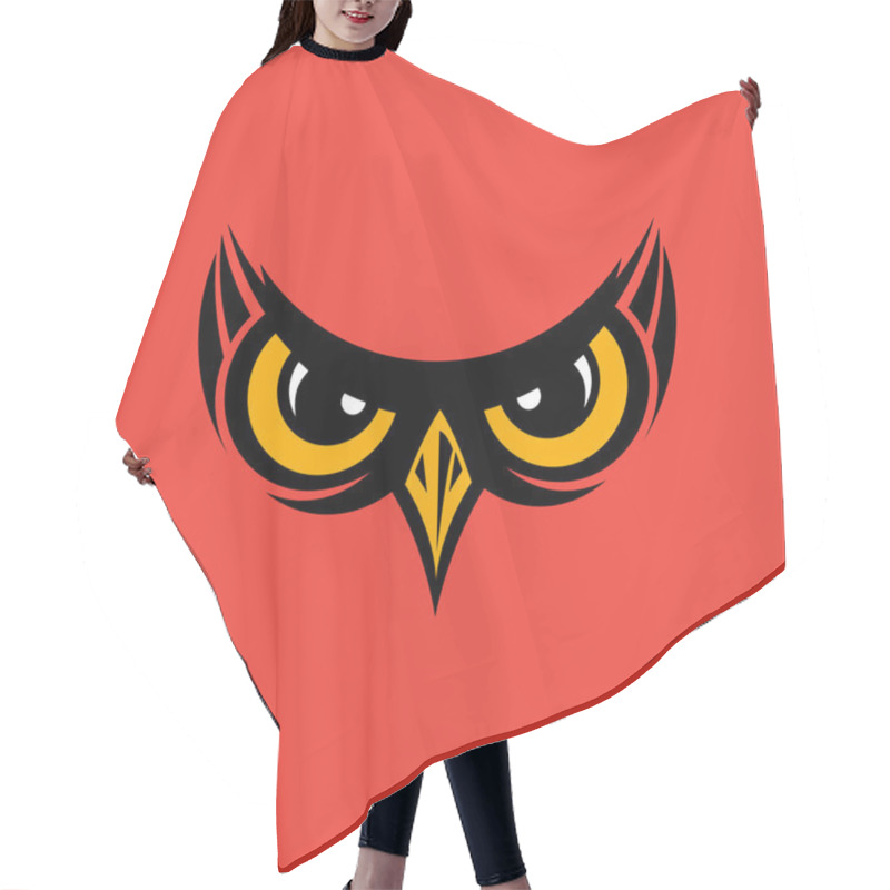 Personality  Vector Illustration Of Owl Hair Cutting Cape