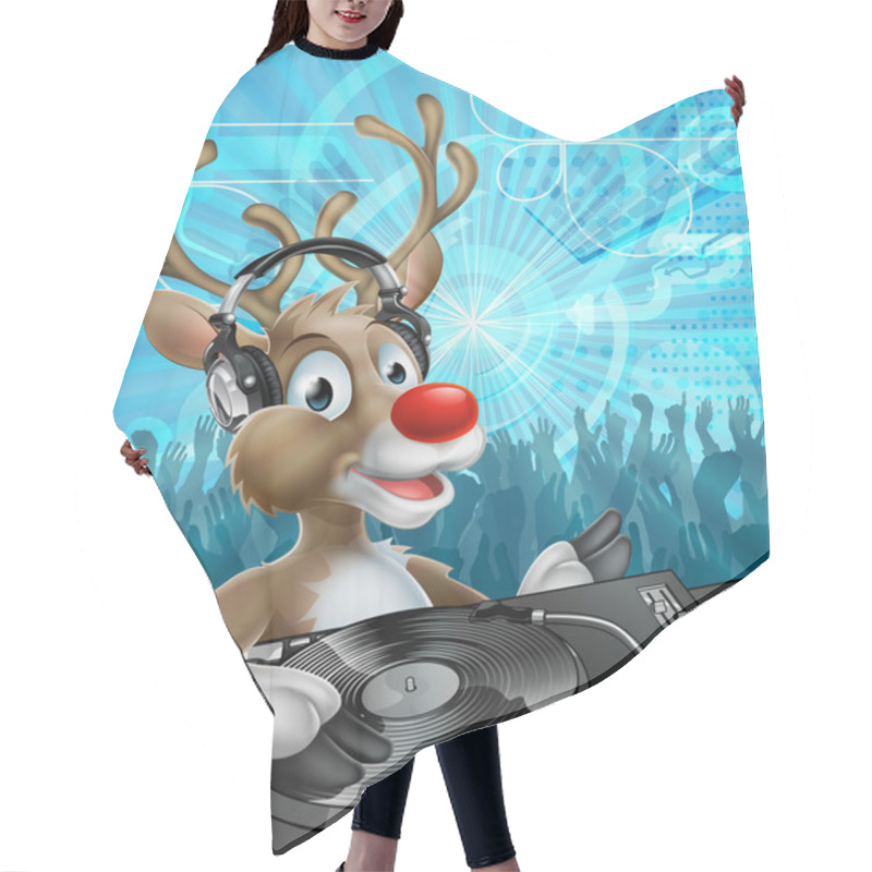 Personality  Christmas Reindeer Party DJ Hair Cutting Cape