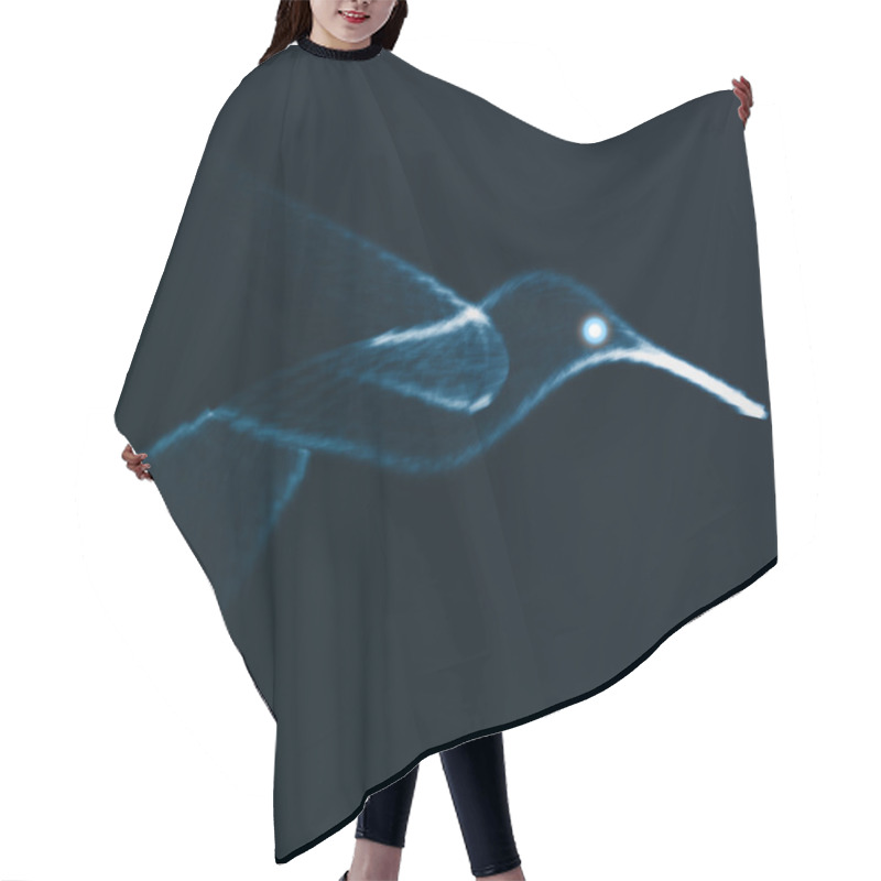 Personality  Neon Abstract  Hummingbird Hair Cutting Cape