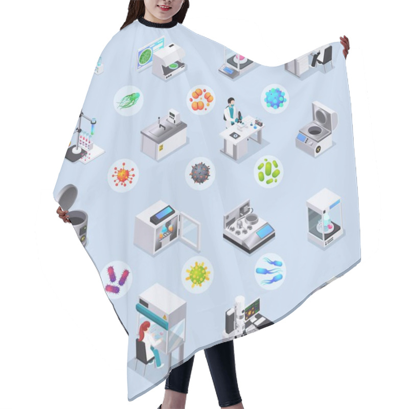 Personality  Microbiology Isometric Set Hair Cutting Cape