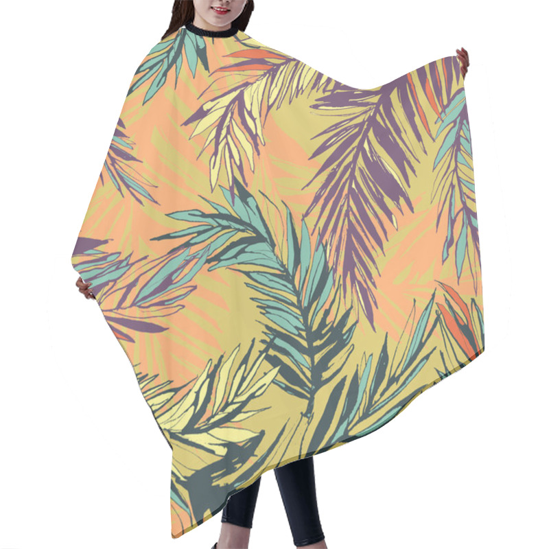 Personality   Tropical Jungle Floral Seamless Pattern Background With Palm Le Hair Cutting Cape