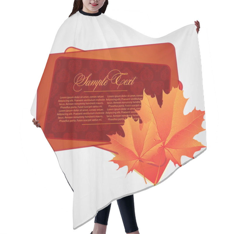 Personality  Illustration With Maple Leaves Hair Cutting Cape