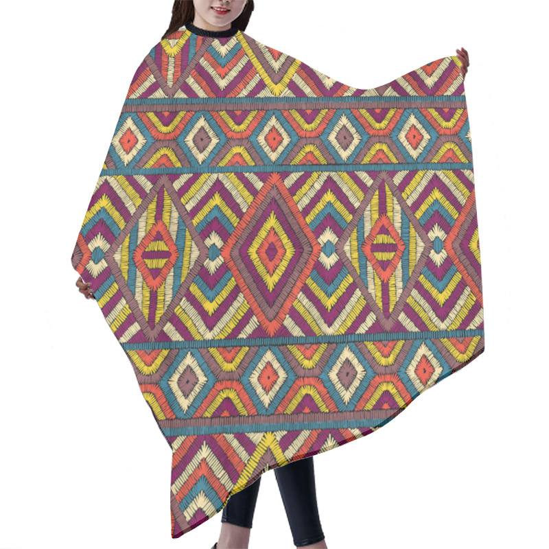 Personality  Embroidered Seamless Geometric Pattern. Ornament For The Carpet. Hair Cutting Cape