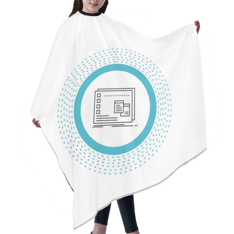 Personality  Window, Mac, Operational, Os, Program Line Icon. Vector Isolated Illustration Hair Cutting Cape