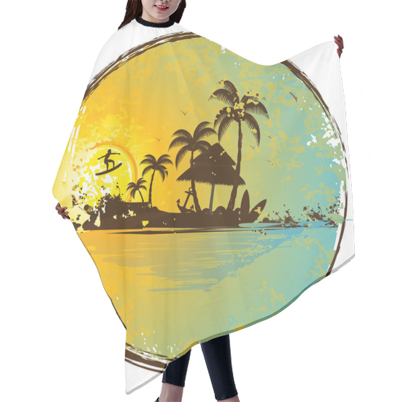 Personality  Exotic Island Hair Cutting Cape