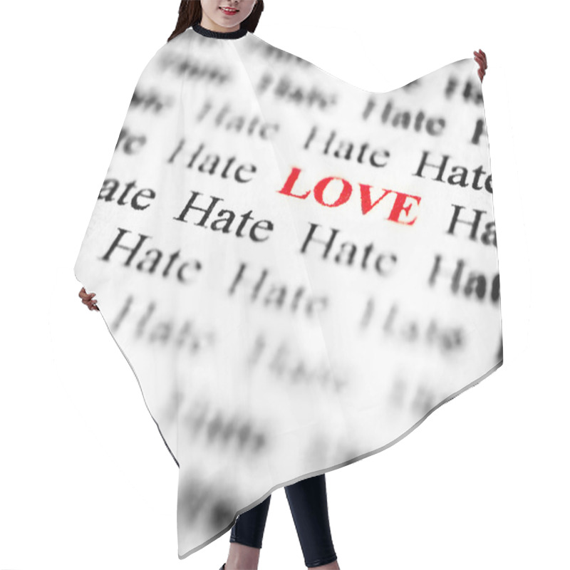 Personality  Love & Hate Hair Cutting Cape