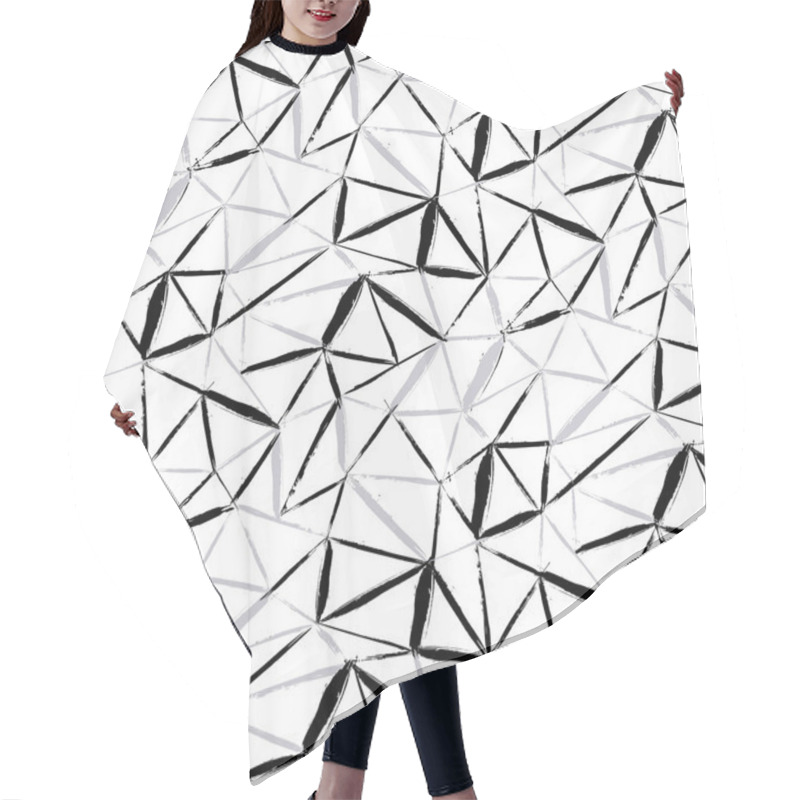 Personality  Hand Painted Geometric Pattern Hair Cutting Cape