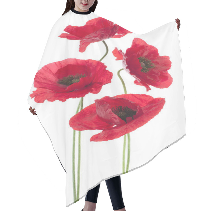 Personality  Poppy Flowers Hair Cutting Cape