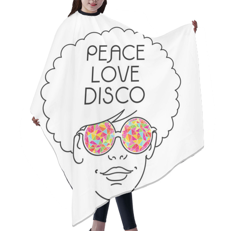 Personality  Disco Face Hair Cutting Cape