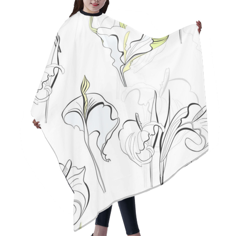 Personality  Seamless Background Hair Cutting Cape