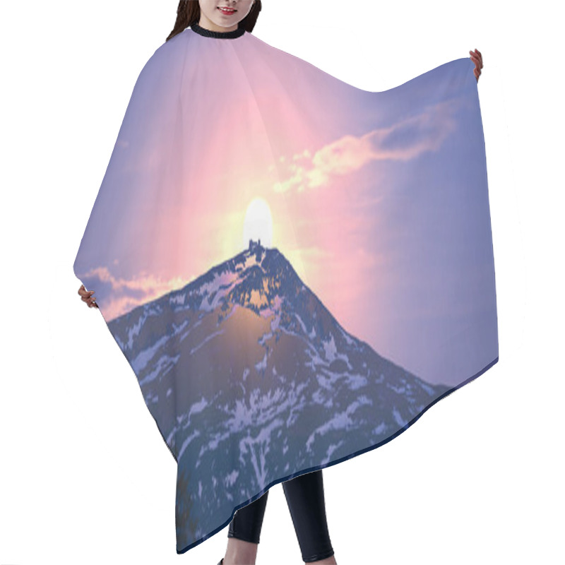 Personality  Sunrise Over Black Mountain Hair Cutting Cape