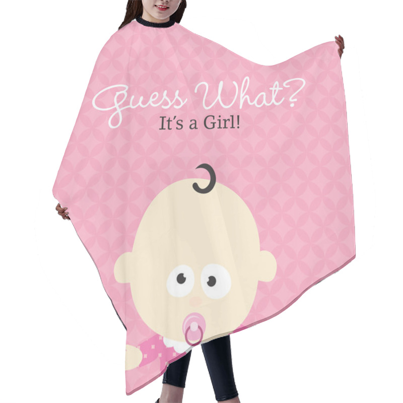 Personality  Birth Announcement Template Hair Cutting Cape